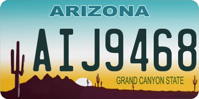 AZ license plate AIJ9468