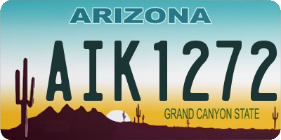 AZ license plate AIK1272