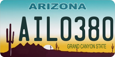 AZ license plate AIL0380