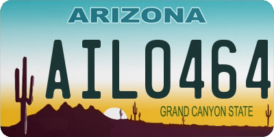 AZ license plate AIL0464
