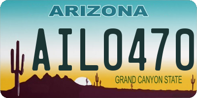 AZ license plate AIL0470