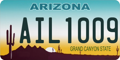 AZ license plate AIL1009