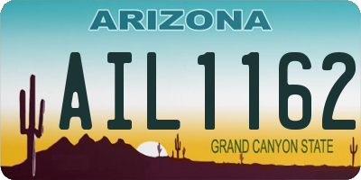 AZ license plate AIL1162