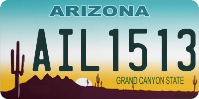 AZ license plate AIL1513