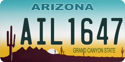 AZ license plate AIL1647