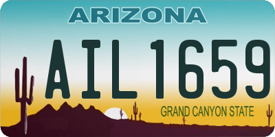 AZ license plate AIL1659