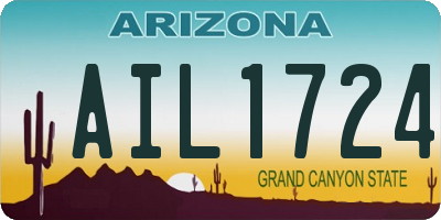 AZ license plate AIL1724