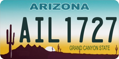AZ license plate AIL1727