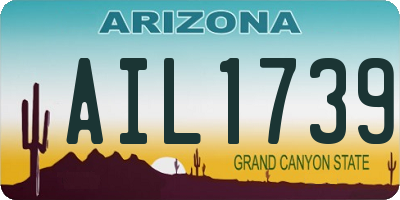 AZ license plate AIL1739