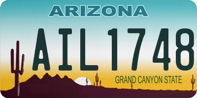 AZ license plate AIL1748