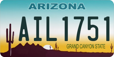 AZ license plate AIL1751