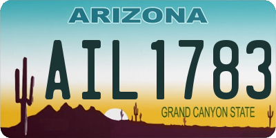 AZ license plate AIL1783