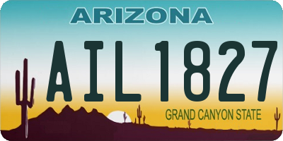 AZ license plate AIL1827