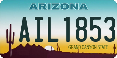 AZ license plate AIL1853