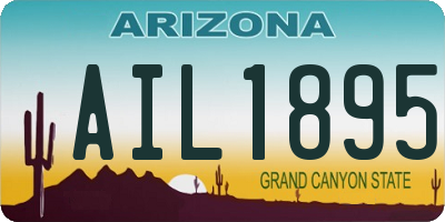 AZ license plate AIL1895