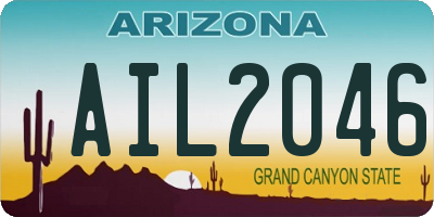 AZ license plate AIL2046