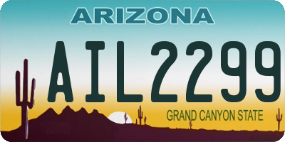 AZ license plate AIL2299