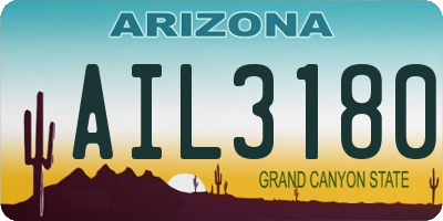 AZ license plate AIL3180