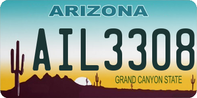 AZ license plate AIL3308