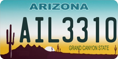 AZ license plate AIL3310