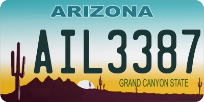 AZ license plate AIL3387