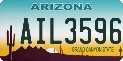 AZ license plate AIL3596
