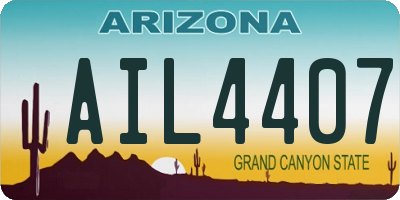 AZ license plate AIL4407