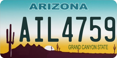 AZ license plate AIL4759