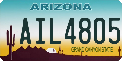 AZ license plate AIL4805