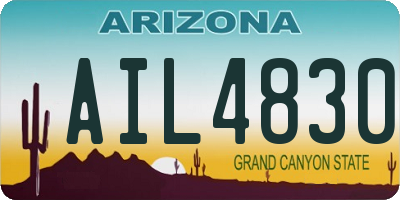AZ license plate AIL4830