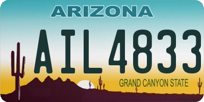 AZ license plate AIL4833