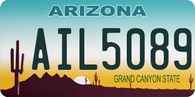 AZ license plate AIL5089