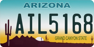 AZ license plate AIL5168