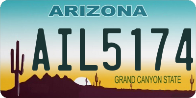 AZ license plate AIL5174