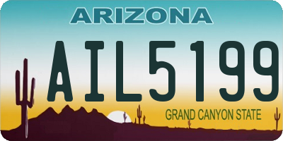 AZ license plate AIL5199