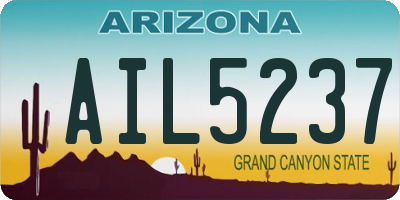 AZ license plate AIL5237
