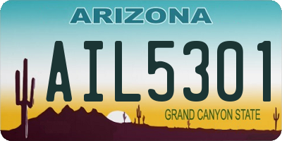 AZ license plate AIL5301