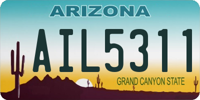 AZ license plate AIL5311