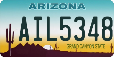 AZ license plate AIL5348