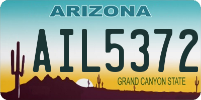 AZ license plate AIL5372