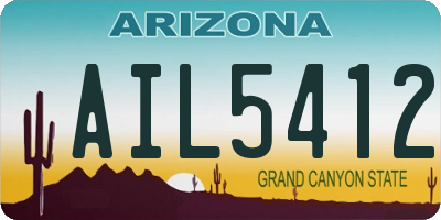 AZ license plate AIL5412