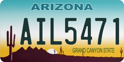 AZ license plate AIL5471
