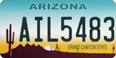 AZ license plate AIL5483