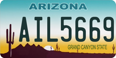 AZ license plate AIL5669