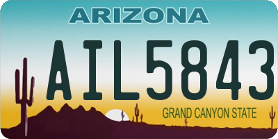 AZ license plate AIL5843