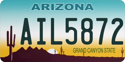 AZ license plate AIL5872