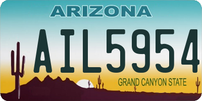 AZ license plate AIL5954