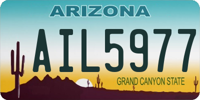 AZ license plate AIL5977