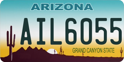 AZ license plate AIL6055