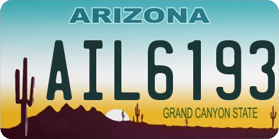 AZ license plate AIL6193